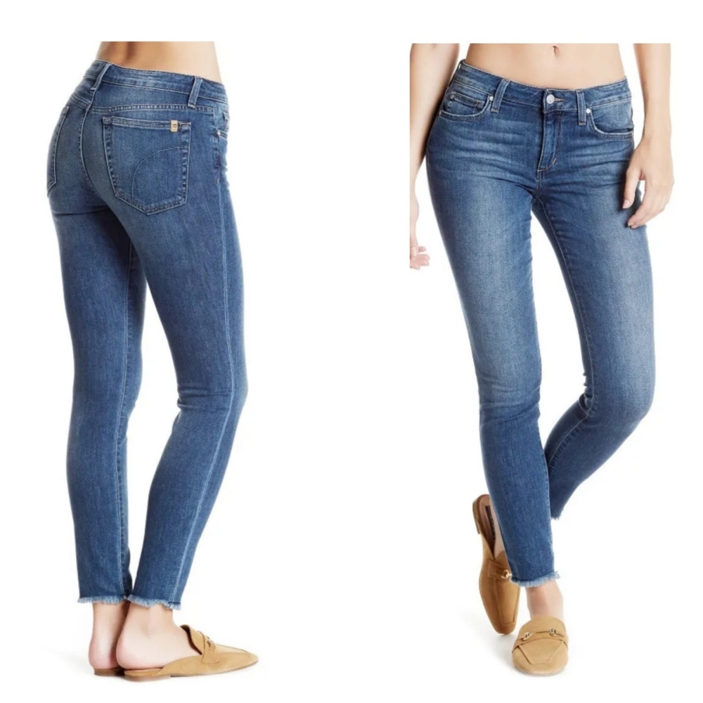 Joe's Mid-Rise Skinny Ankle Stretch Jeans, Blanche Wash, Size 26